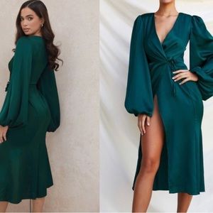 House of CB Shiloh Wrap Holiday Dress